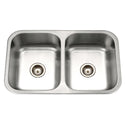 Houzer MGD-3120-1 Medallion Gourmet 31" Undermount 50/50 Double Bowl Kitchen Sink
