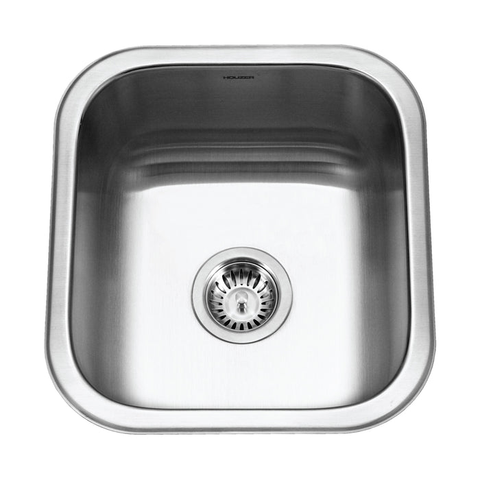 Houzer MS-1708-1 Club 17" Undermount Bowl Bar and Prep Sink