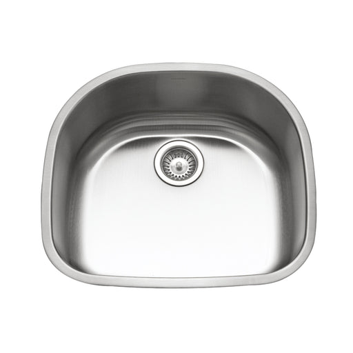 Houzer MS-2409-1 Medallion Designer 24" Undermount Single D Bowl Kitchen Sink