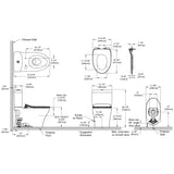 TOTO MS446234CEMGN#01 Aquia IV Dual Flush Two-Piece Toilet, Washlet+ Connection, with a Slim Seat