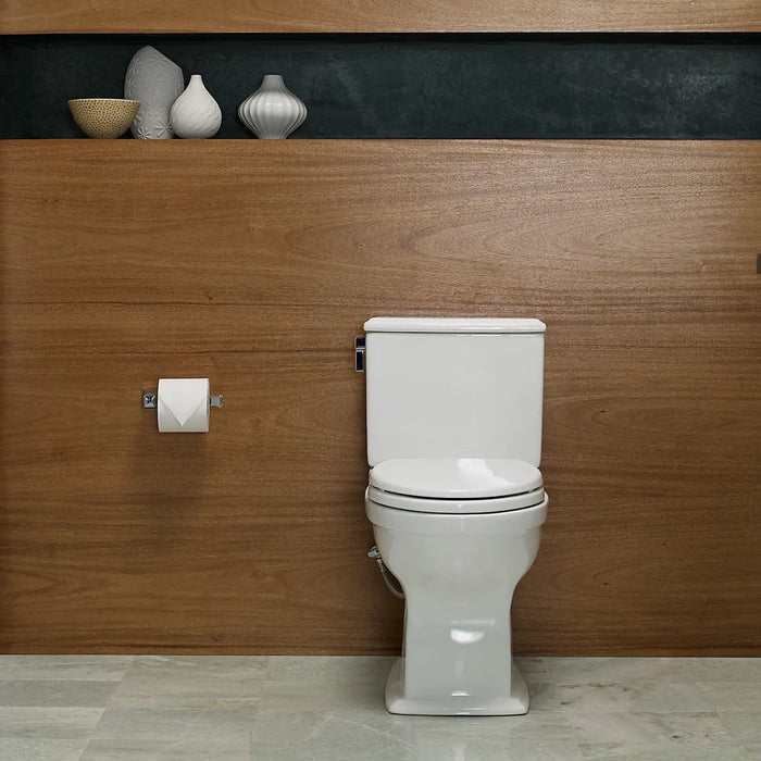 TOTO MS494124CEMFG#01 Connelly Washlet+ Two-Piece Dual Flush Universal Height Toilet in Cotton White