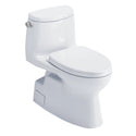 One-piece elongated toilet with skirted design, Universal Height, TORNADO FLUSH, and CEFIONTECT