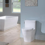 TOTO MS626124CEFG#01 Aimes WASHLET+ One-Piece Elongated 1.28 GPF Skirted Toilet, Cotton White