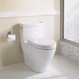 TOTO MS626124CEFG#01 Aimes WASHLET+ One-Piece Elongated 1.28 GPF Skirted Toilet, Cotton White