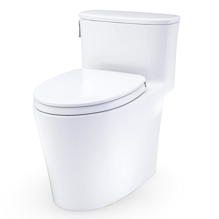 TOTO MS686124CEFG#01 Aurora One-Piece Washlet+ Universal Height 1.28 GPF Elongated Toilet with SoftClose Seat