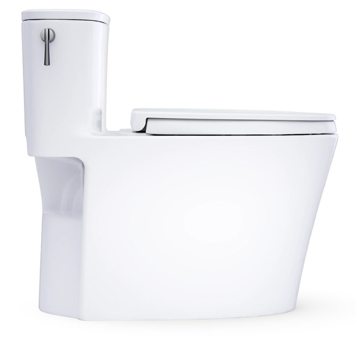 TOTO MS686124CEFG#01 Aurora One-Piece Washlet+ Universal Height 1.28 GPF Elongated Toilet with SoftClose Seat