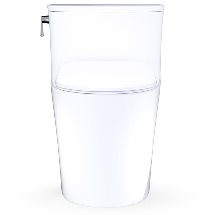 TOTO MS686234CEFG#01 Aurora One-Piece Universal Height 1.28 GPF Elongated Toilet with Slim Seat, Washlet+