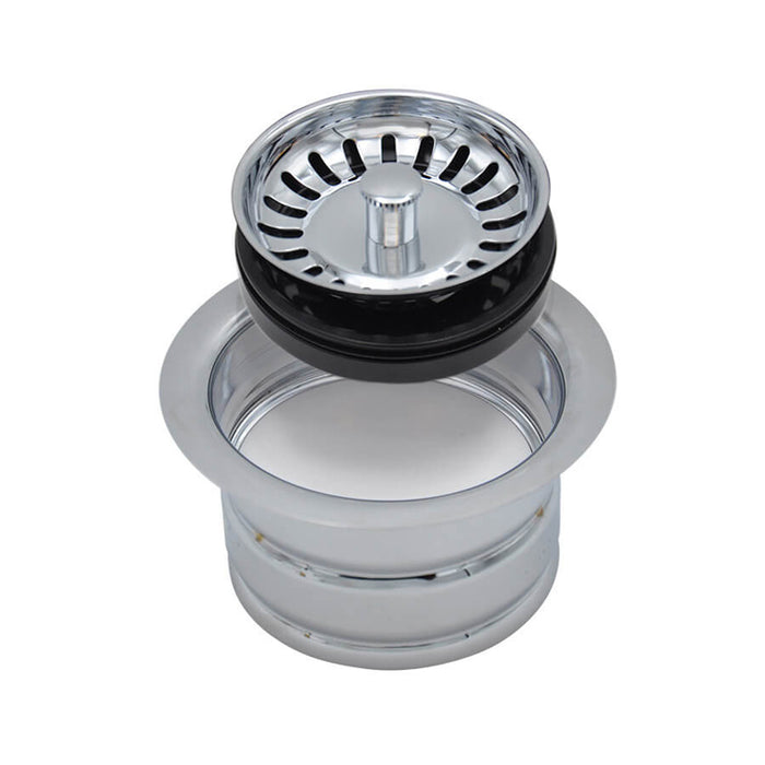 Classic - complete stopper and strainer unit waste disposer trim with extended flange in champagne bronze finish.