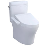 TOTO MW4363074CEMFGN#01 Aquia IV Cube Dual Flush Two-Piece Toilet, with C2 Washlet Bidet Seat