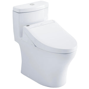 TOTO MW6463084CEMFGN#01 Aquia IV Dual Flush Universal Height Elongated One-Piece Toilet with C5 Washlet Bidet