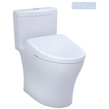 TOTO MW6464726CEMFGNA#01 Aquia IV Dual Auto Flush Elongated One-Piece Toilet and S7 Washlet Bidet Combo