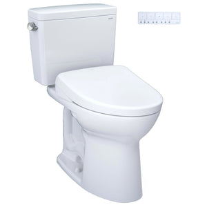 TOTO MW7764726CSFGA#01 Drake Two-Piece Toilet with Auto Flush with S7 Washlet Bidet Seat