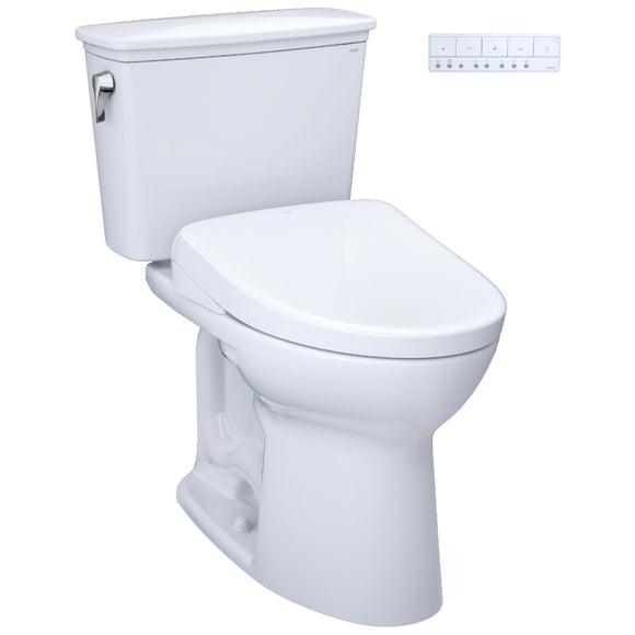 TOTO MW7864726CEGA#01 Drake Two-Piece Auto-Flush Toilet with S7 Washlet Bidet Seat