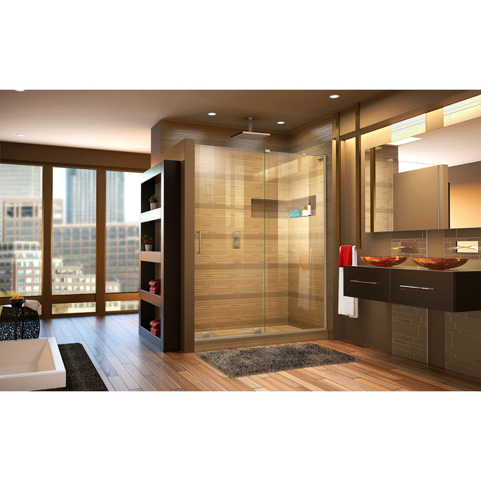 DreamLine SHDR-1948723R-04 Mirage-X 44-48"W x 72"H Frameless Sliding Shower Door in Brushed Nickel; Right Wall Installation