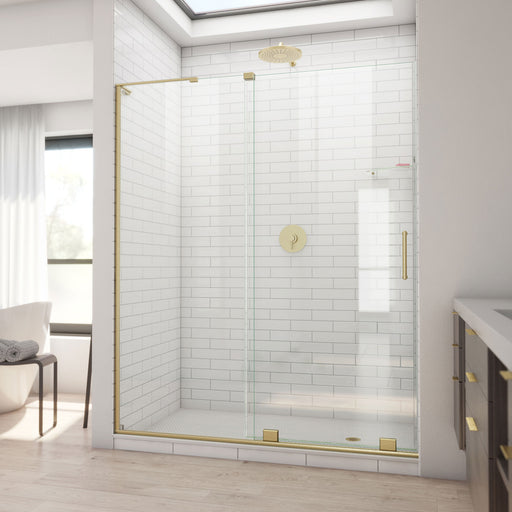 DreamLine SHDR1960723R-05 Mirage-X Frameless Sliding Shower Door in Brushed Gold