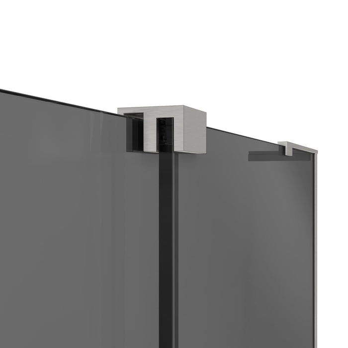 DreamLine SHDR1960580GR04 Mirage-X 56-60" W x 58" H Frameless Sliding Tub Door in Brushed Nickel