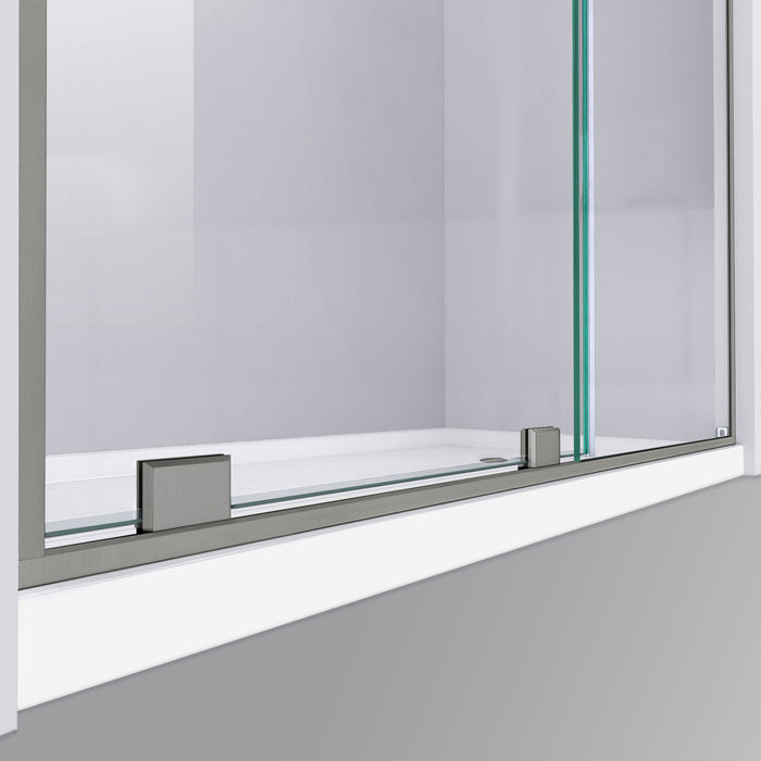DreamLine SHDR-1948724-04 Mirage-Z 44-48"W x 72"H Frameless Sliding Shower Door in Brushed Nickel