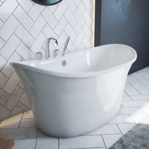 DreamLine BTMO6032WFXXC00 Montego 60-inch Freestanding Double Slipper 2-Person Oval Bathtub