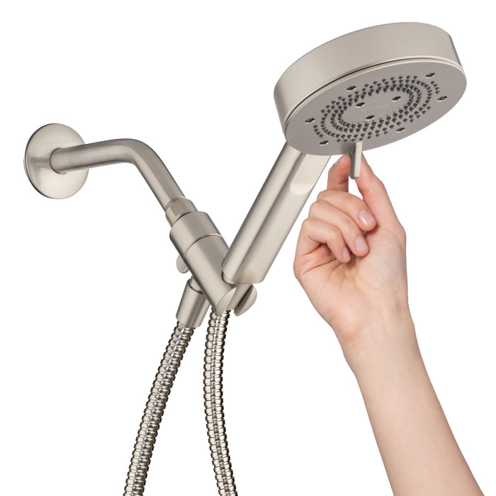 Brondell NE80-HSBB-BN Nebia Yuba 5-Setting Water Saving Handshower in Brushed Nickel