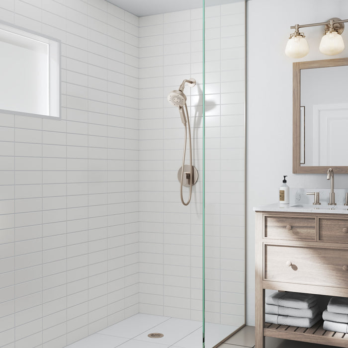 Brondell NE80-HSHNBB-BN Nebia Yuba 5-Setting Water Saving Handshower with Docking System in Brushed Nickel