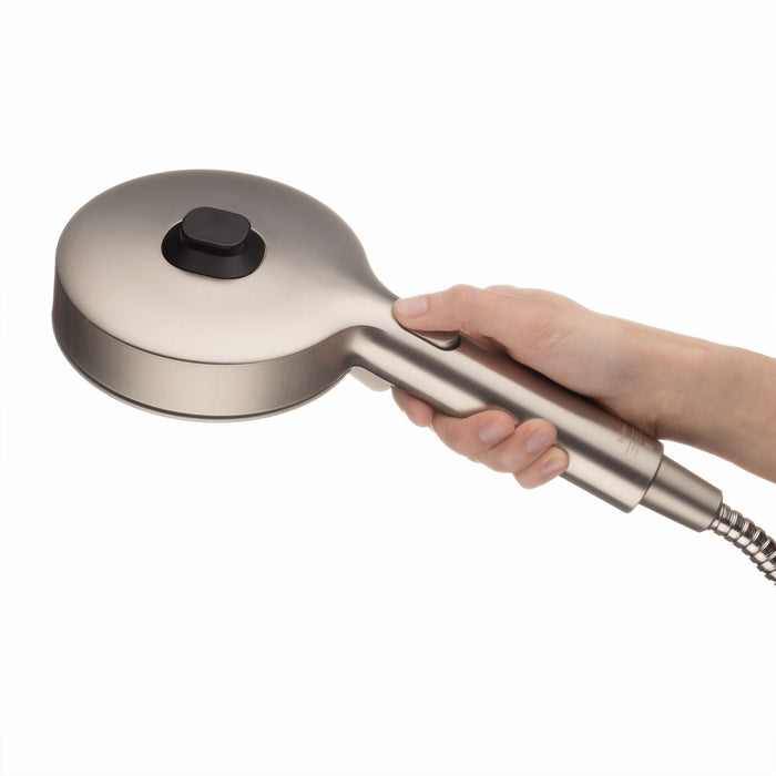 Brondell NE80-HSHNBB-BN Nebia Yuba 5-Setting Water Saving Handshower with Docking System in Brushed Nickel