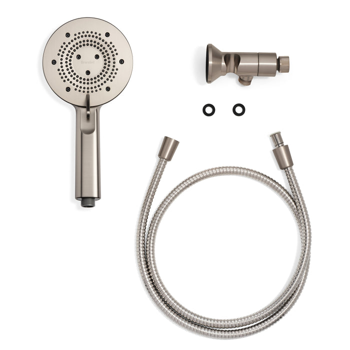 Brondell NE80-HSHNBB-BN Nebia Yuba 5-Setting Water Saving Handshower with Docking System in Brushed Nickel