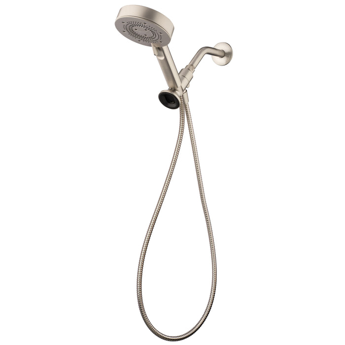 Brondell NE80-HSHNBB-BN Nebia Yuba 5-Setting Water Saving Handshower with Docking System in Brushed Nickel