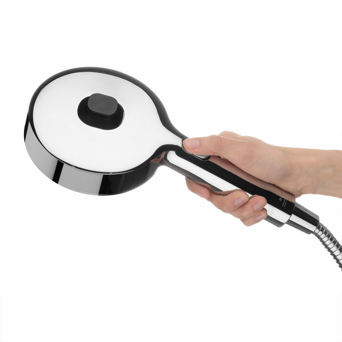 Brondell NE80-HSHNBB-CH Nebia Yuba 5-Setting Water Saving Handshower with Docking System in Chrome