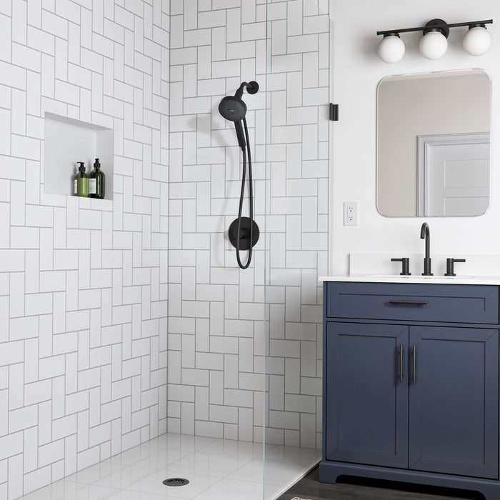 Brondell NE80-HSHNBB-MB Nebia Yuba 5-Setting Water Saving Handshower with Docking System in Matte Black