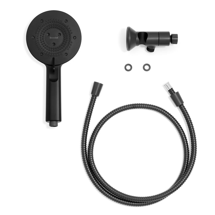 Brondell NE80-HSHNBB-MB Nebia Yuba 5-Setting Water Saving Handshower with Docking System in Matte Black
