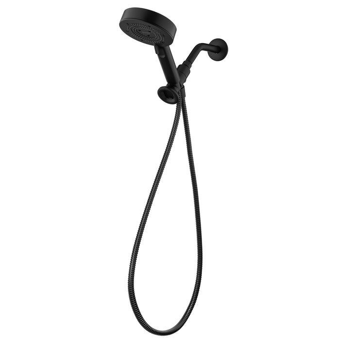 Brondell NE80-HSHNBB-MB Nebia Yuba 5-Setting Water Saving Handshower with Docking System in Matte Black