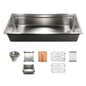 Houzer NVS-6500 45" Novus Undermount Dual Platform Workstation Single Bowl Kitchen Sink