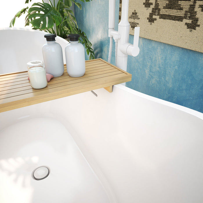 DreamLine BTNL5928FFXXC00 Nile 59" L x 28"H Acrylic Freestanding Bathtub with White Finish