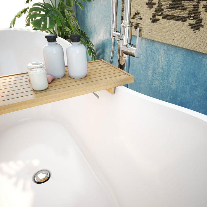 DreamLine BTNL5928FFXXC01 Nile 59" L x 28"H Acrylic Freestanding Bathtub with Chrome Finish