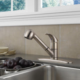 Peerless P18550LF-SS Kitchen Pull-Out Single Lever Faucet in Stainless Steel Finish