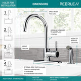 Peerless P199152LF Precept Single Handle Kitchen Faucet with Side Spray in Chrome