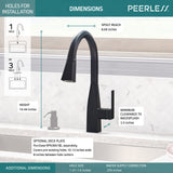 Peerless P7919LF-BL Xander Single Handle Pulldown Kitchen Faucet in Matte Black Finish