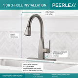 Peerless P7919LF-SS Xander Single Handle Pulldown Kitchen Faucet in Stainless Steel Finish