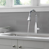 Peerless P7919LF Xander Single Handle Pulldown Kitchen Faucet in Chrome Finish