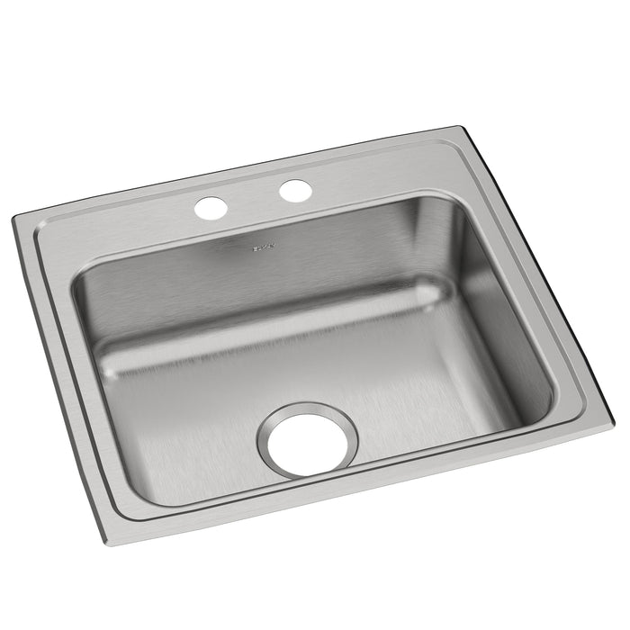 Elkay PSR22192 Stainless Steel 2-Hole Single-Bowl Drop-In Kitchen Sink