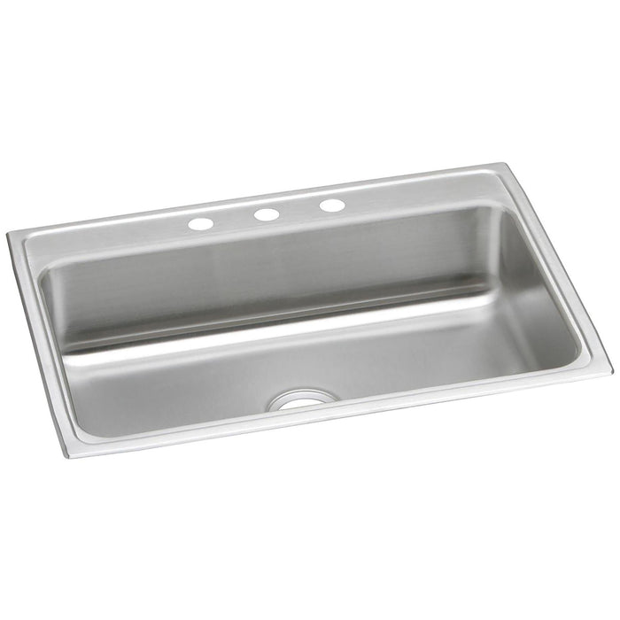 Elkay PSR31223 Stainless Steel 3-Hole Single-Bowl Drop-In Kitchen Sink