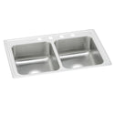 Elkay PSR43224 Stainless Steel 4-Hole Double-Bowl Drop-In Kitchen Sink