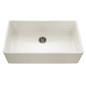 Houzer PTG-3600 BQ Platus 36" Biscuit Fireclay Apron Front Farmhouse Single Bowl Kitchen Sink