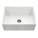 Houzer PTS-4100 WH Platus 30" White Fireclay Apron Front Farmhouse Single Bowl Kitchen Sink