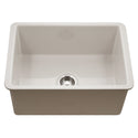 Houzer PTU-2800 BQ Platus 26" Biscuit Fireclay Undermount Single Bowl Kitchen Sink