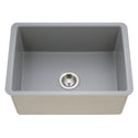 Houzer PTU-2800 GR Platus 26" Gray Fireclay Undermount Single Bowl Kitchen Sink