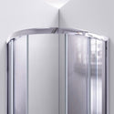 DreamLine DL-6701-01CL Prime 33"x 74 3/4"Semi-Frameless Clear Glass Sliding Shower Enclosure in Chrome with White Base Kit - Bath4All