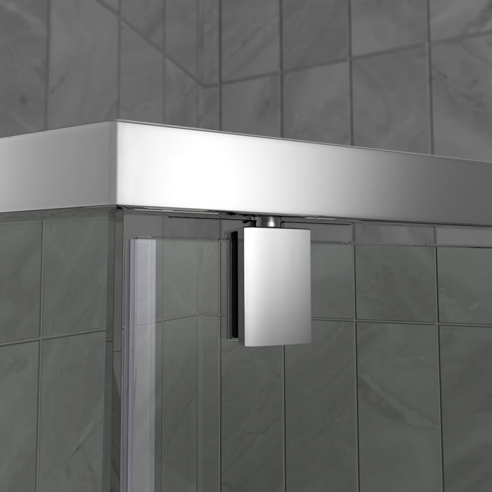 DreamLine SHEN-2140400-01 Prism 40 1/8"x 72"Frameless Neo-Angle Pivot Shower Enclosure in Chrome - Bath4All