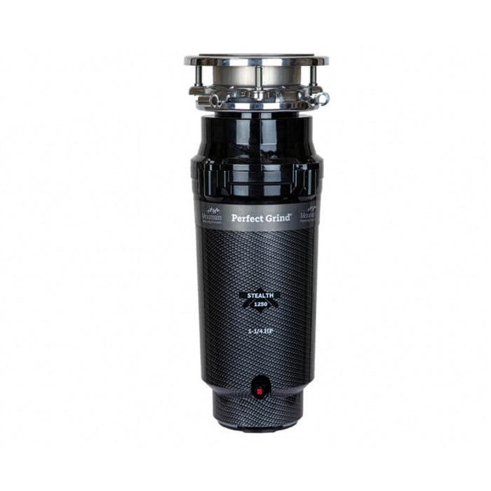 Perfect grind stealth 1250 waste disposer with continuous feed 3-bolt mount 1-1/4 hp.