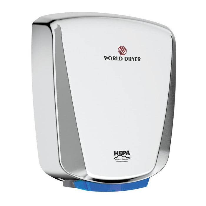 World Dryer Q-973A2 VERDEdri, Brushed Stainless Steel Surface-Mount ADA Hand Dryer, Universal Voltage